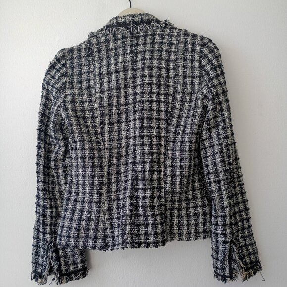 MOD'LAND PARIS Women's Black & White Elegant Tweed Blazer Size FR 38 US 6 - Picture 2 of 11